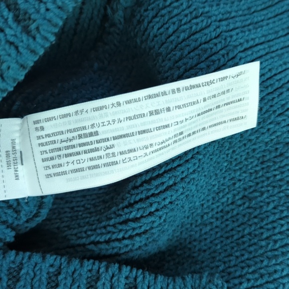 Abercrombie & Fitch Women's Deep Teal Chenille Cardigan - Small - Picture 6 of 11